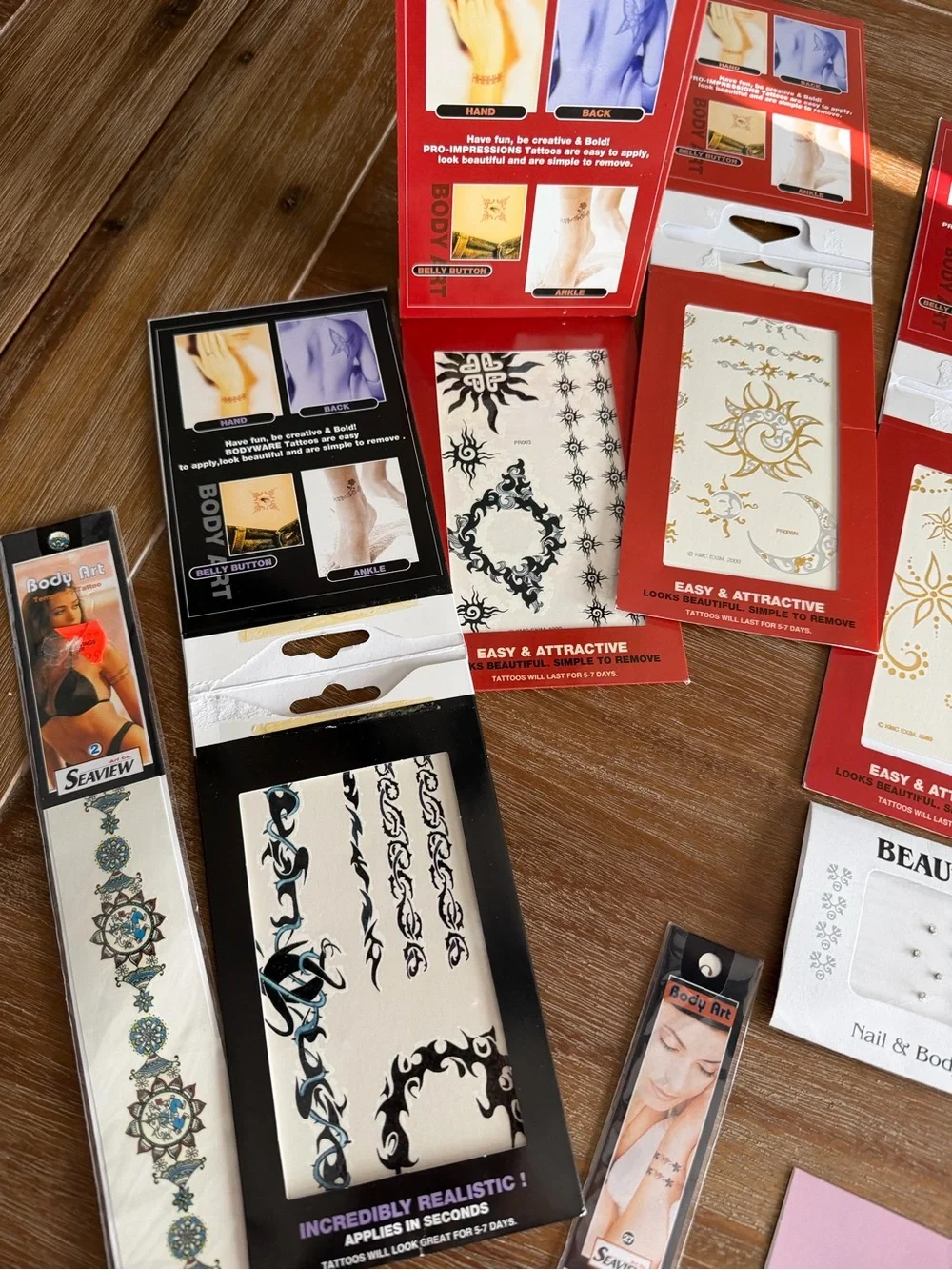 Vintage Y2K Body Art Tattoo Lot Swarovski Victoria’s Secret Crystal Visions NOS